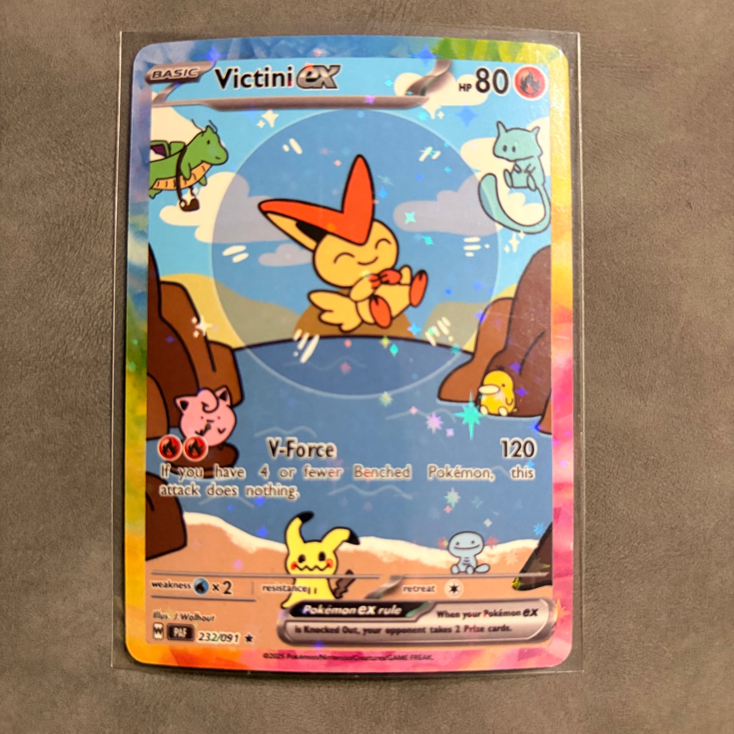 VICTINI EX BUBBLE CUSTOM FANART HOLO CARD – UNOFFICIAL – NM