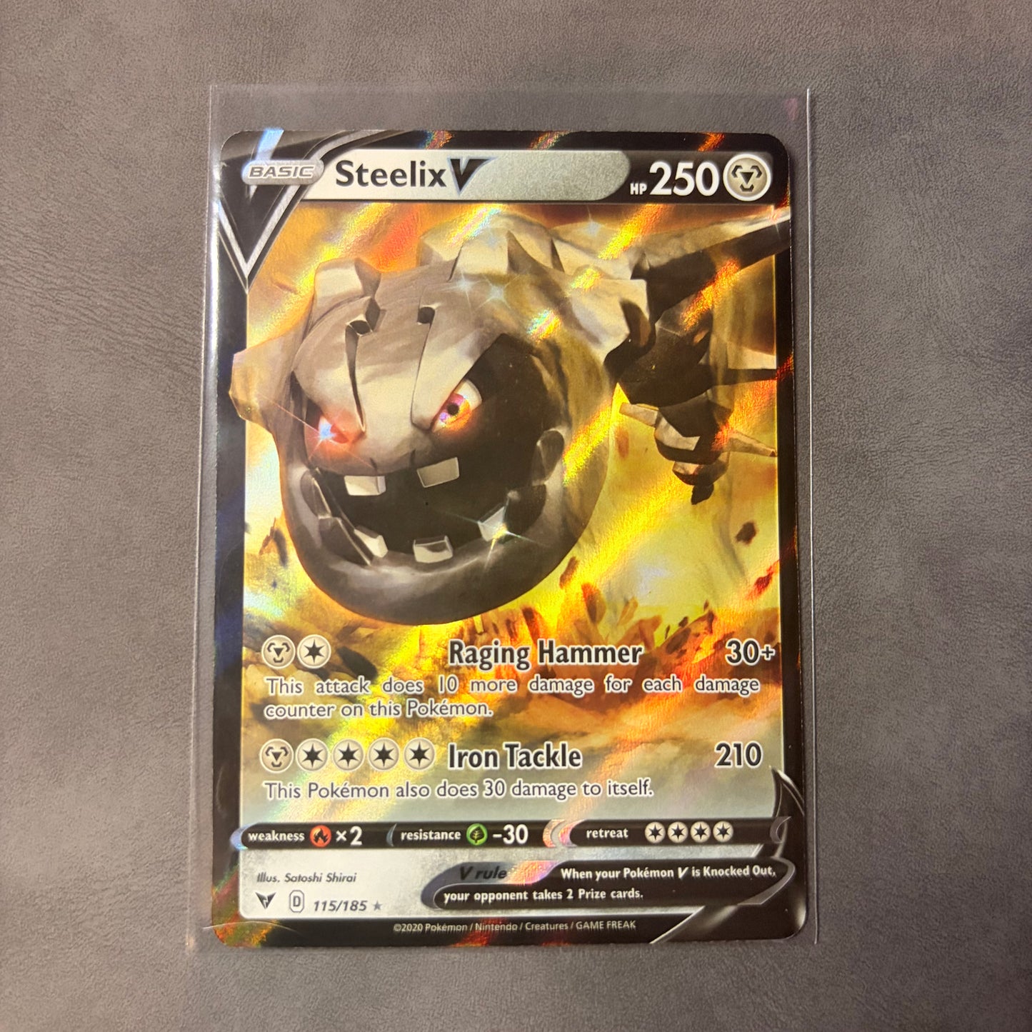 STEELIX V 115/185 – VIVID VOLTAGE – ULTRA RARE HOLO – POKÉMON TCG