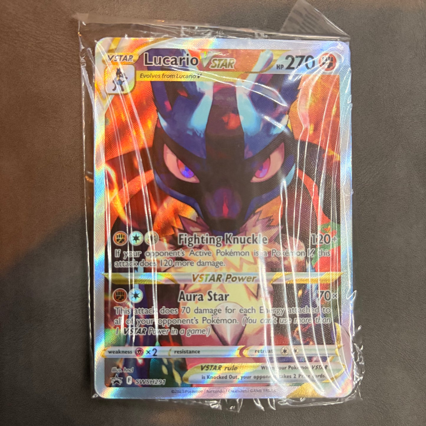 LUCARIO VSTAR SWSH291 – CROWN ZENITH FULL ART HOLO PROMO – SEALED