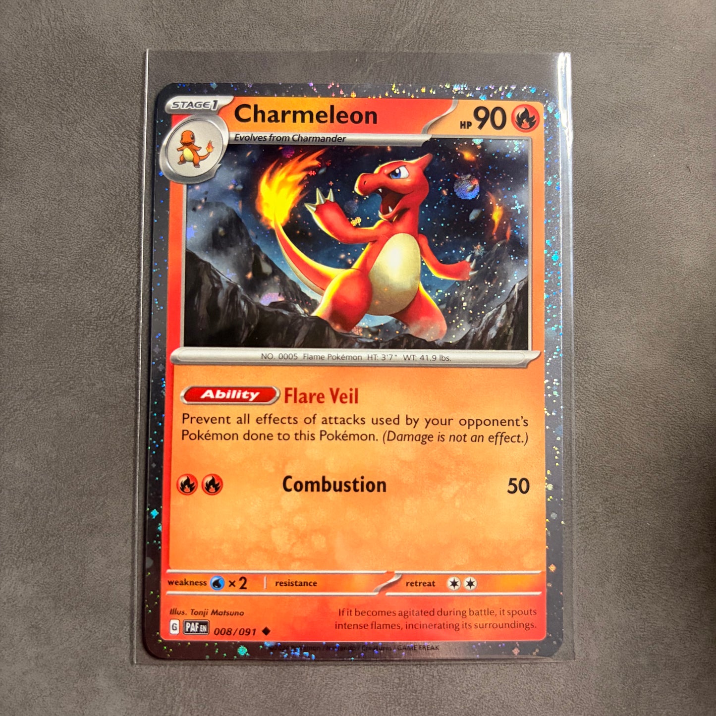 CHARMELEON 008/091 – PALDEAN FATES – COSMOS HOLO – NM