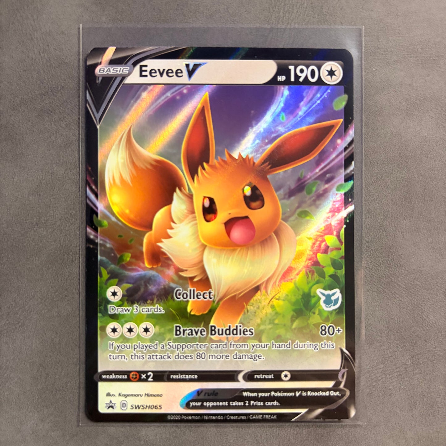 EEVEE V SWSH065 BATTLE ACADEMY 2022 EEVEE STAMPED HOLO PROMO NM