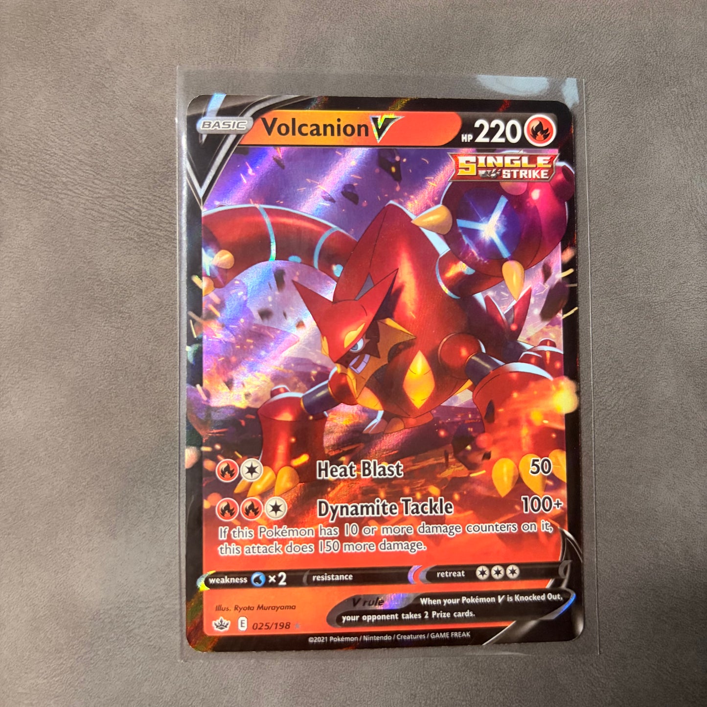 VOLCANION V 025/198 – CHILLING REIGN – ULTRA RARE HOLO POKEMON CARD