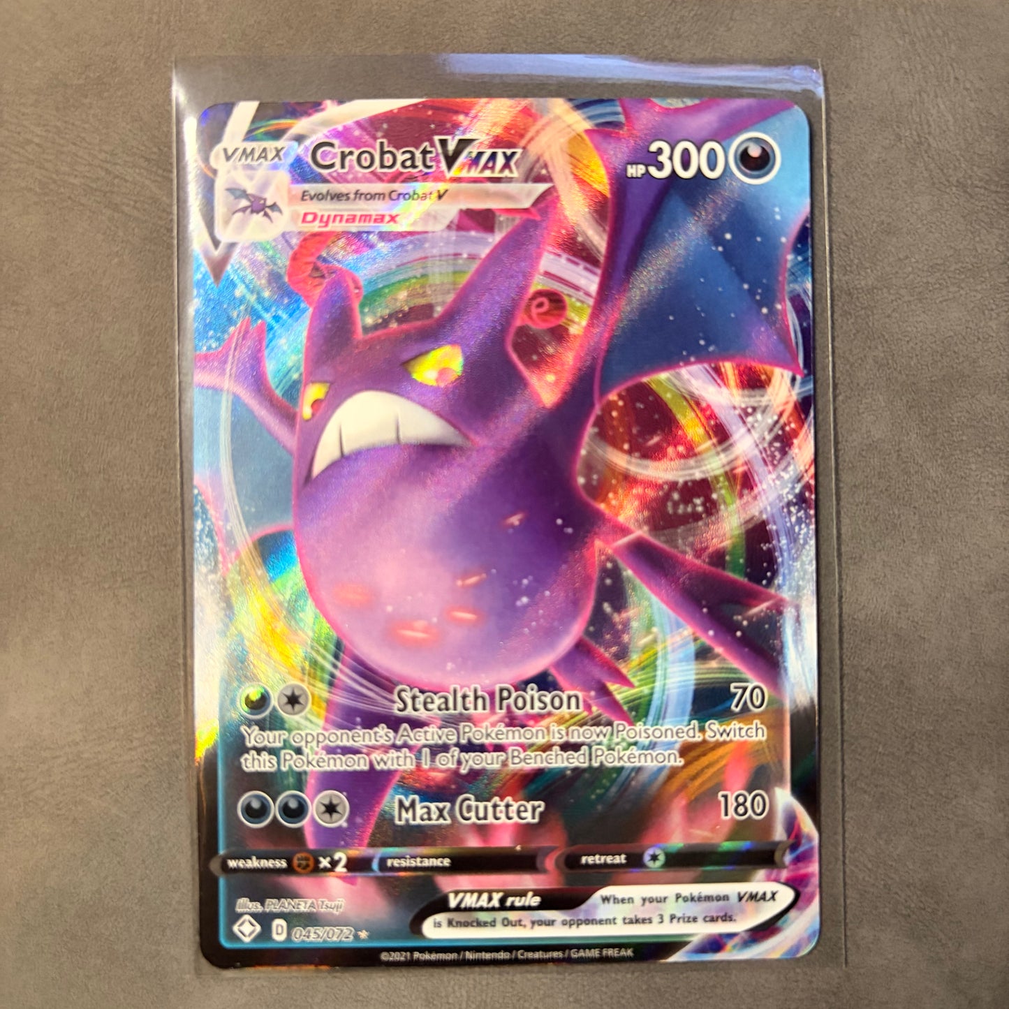 CROBAT VMAX 045/072 – SHINING FATES ULTRA RARE HOLO POKÉMON CARD