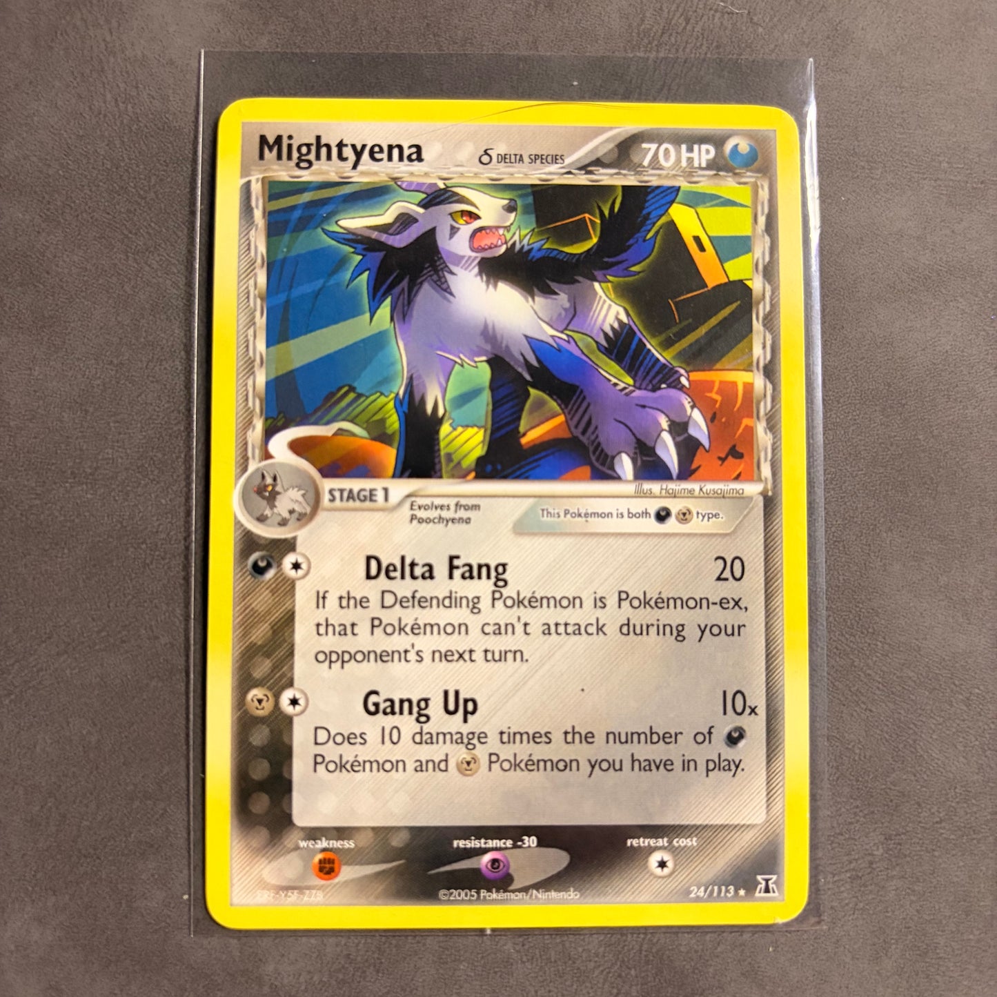 MIGHTYENA DELTA SPECIES 24/113 – EX DELTA SPECIES – NON-HOLO RARE – NM / AC