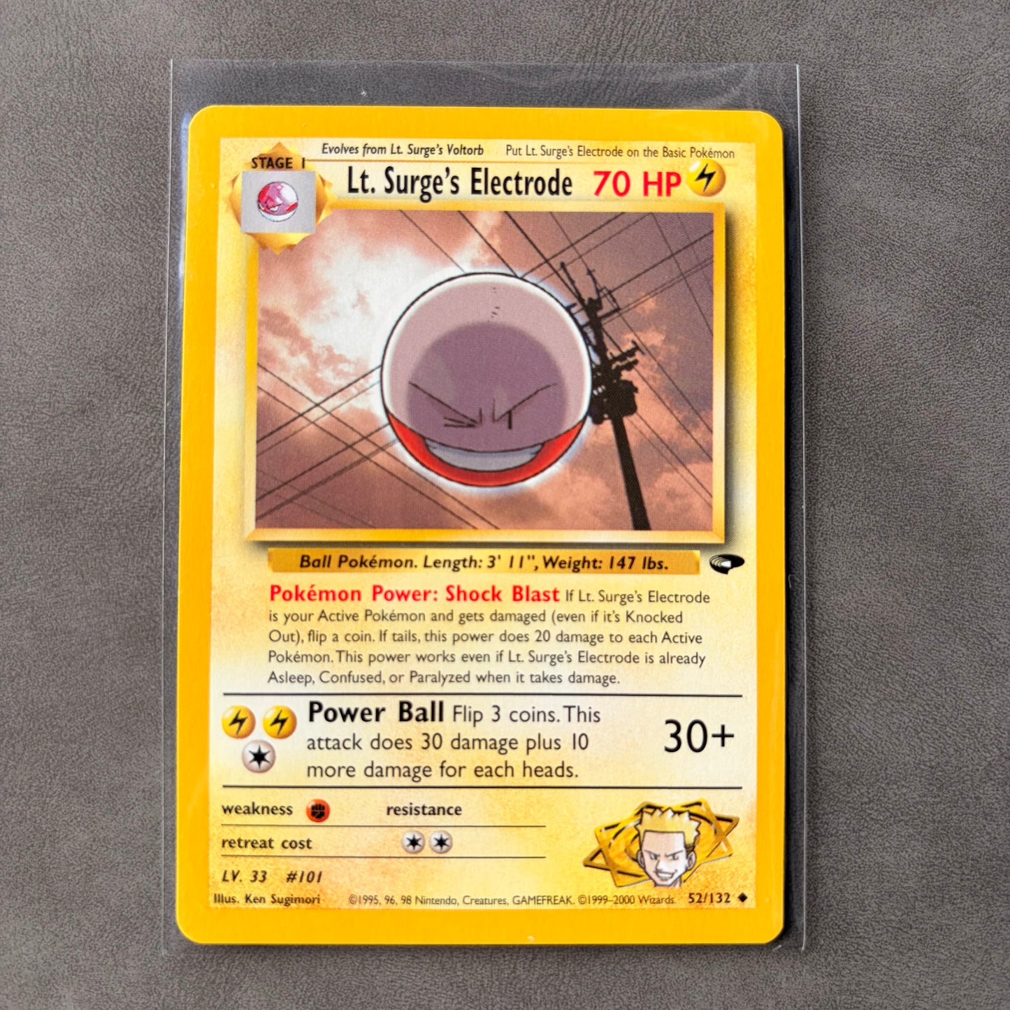 LT. SURGE’S ELECTRODE 52/132 – GYM CHALLENGE UNLIMITED – NM