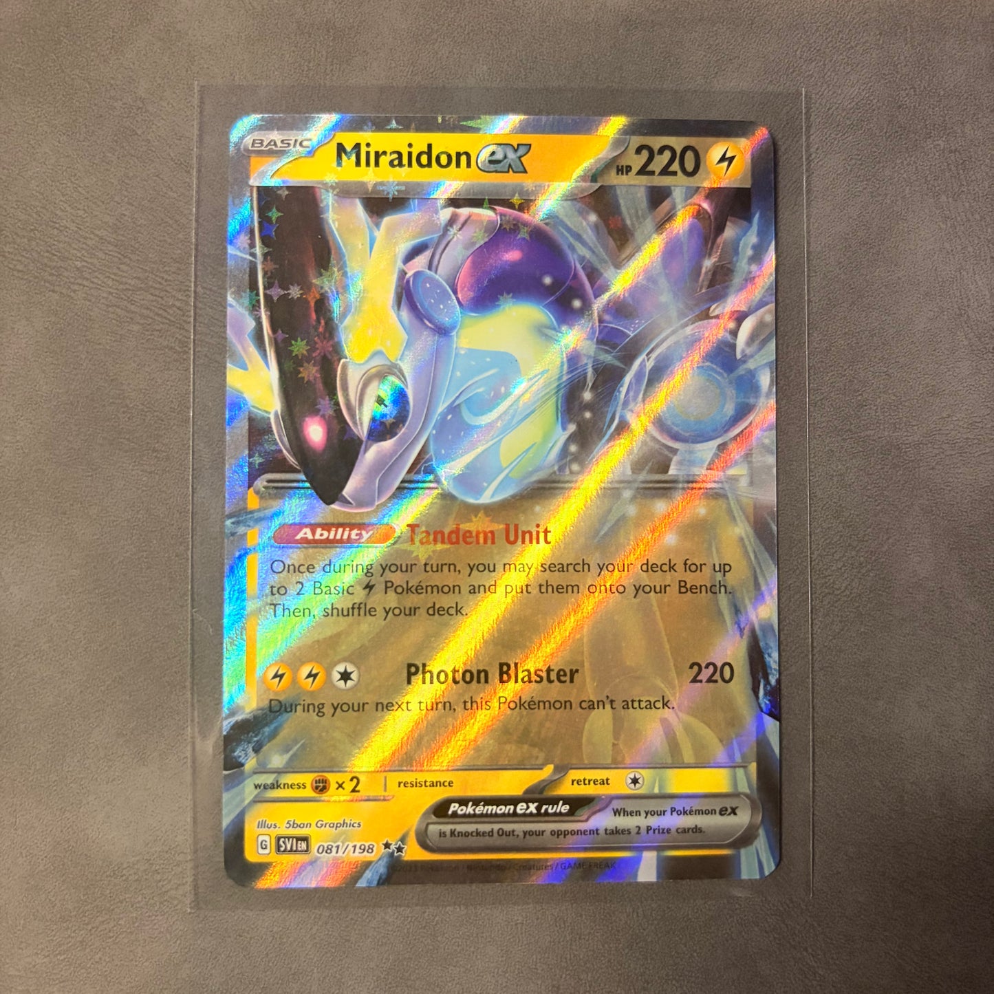 MIRAIDON EX 081/198 – SCARLET & VIOLET BASE SET – DOUBLE RARE HOLO – POKÉMON TCG