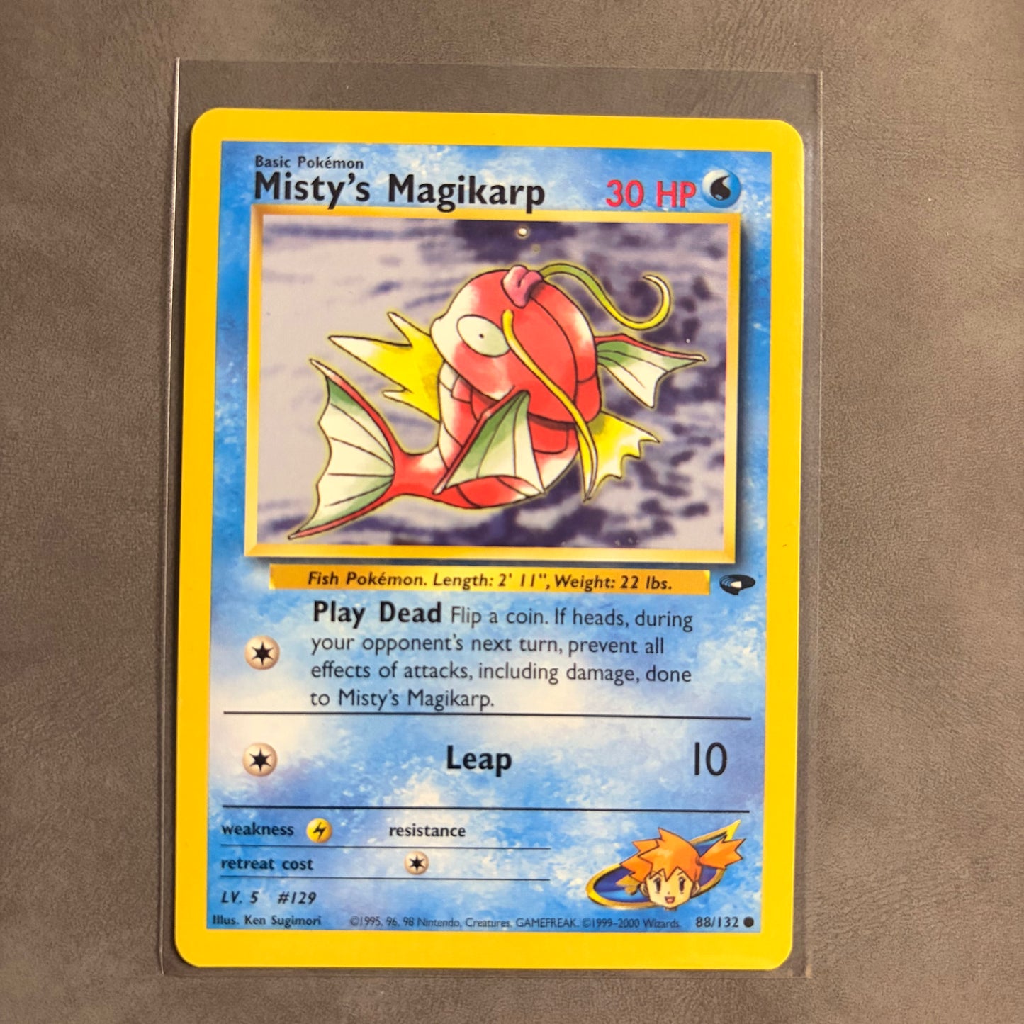 MISTY’S MAGIKARP 88/132 – GYM CHALLENGE UNLIMITED – 2000 – NM / AC