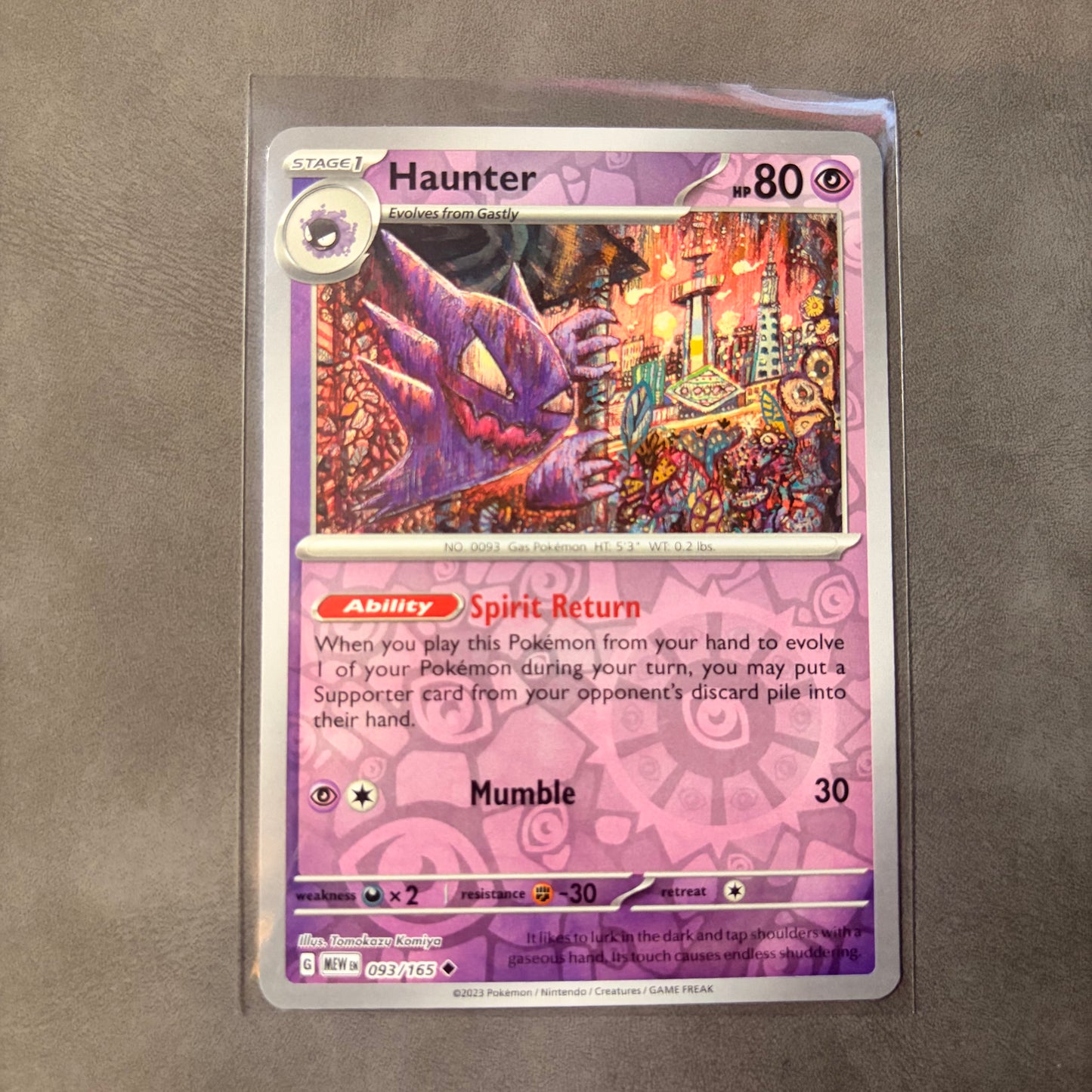 HAUNTER 093/165 – POKÉMON 151 – REVERSE HOLO – SCARLET & VIOLET