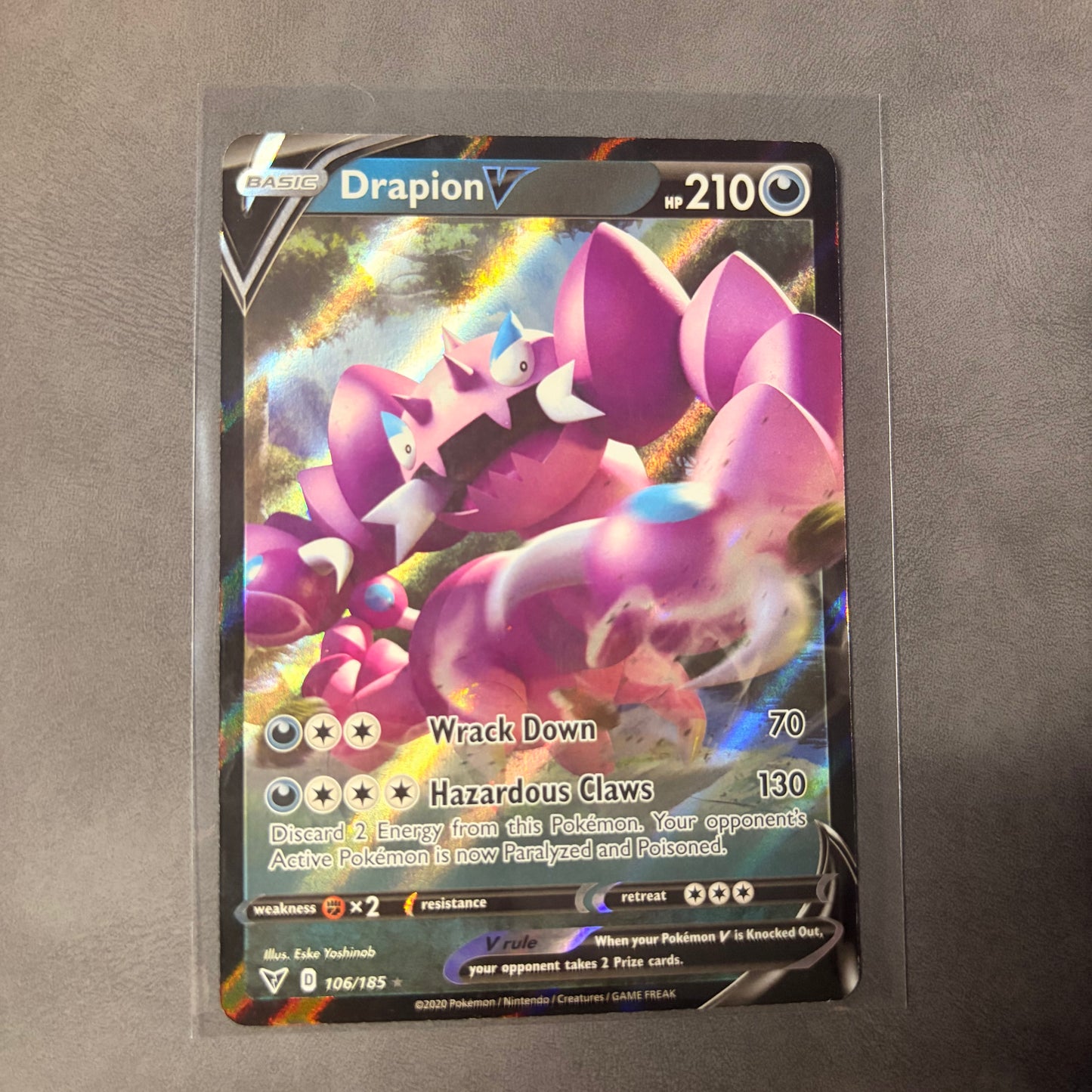 DRAPION V 106/185 – VIVID VOLTAGE – ULTRA RARE HOLO – POKÉMON TCG