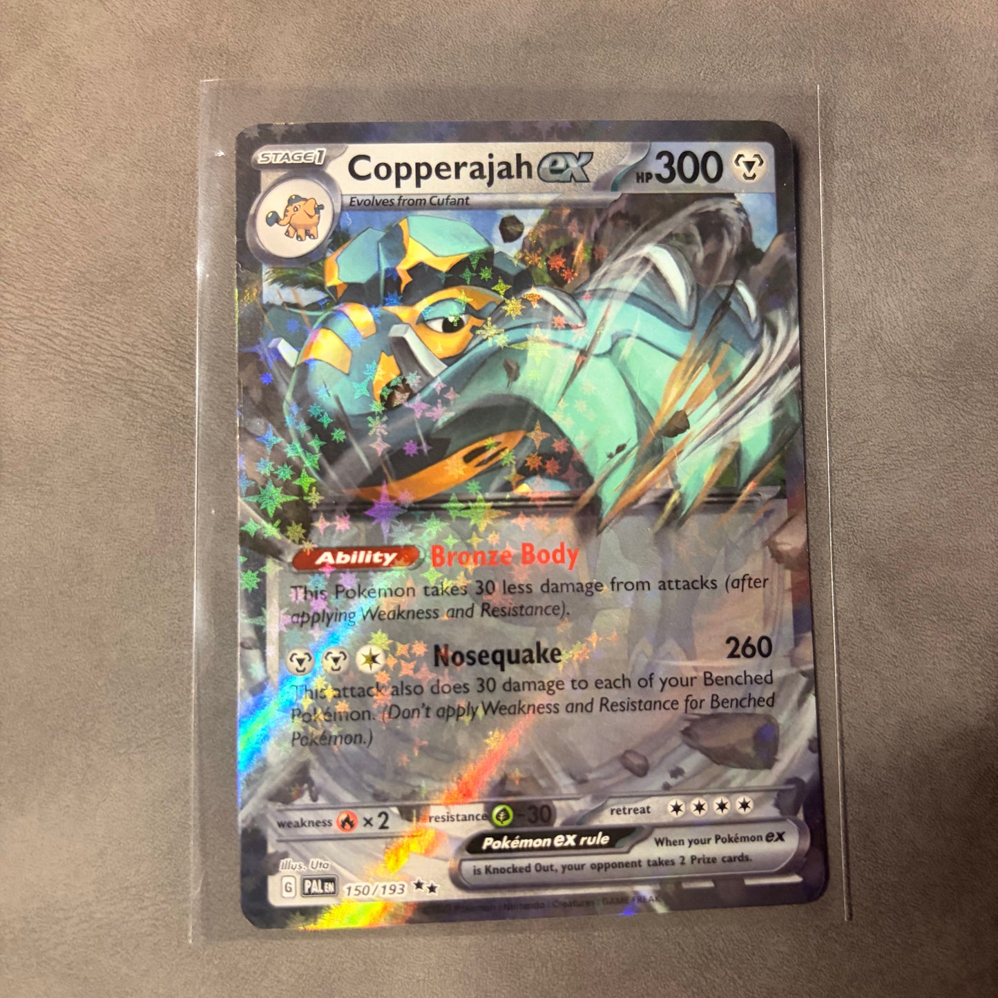 COPPERAJAH EX 150/193 – PALDEA EVOLVED – DOUBLE RARE HOLO – POKÉMON TCG