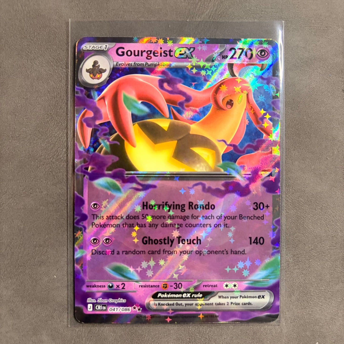 GOURGEIST EX 041/086 – CHAOS RISING – DOUBLE RARE HOLO – NM
