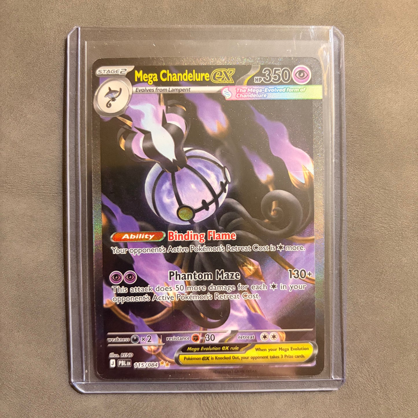 MEGA CHANDELURE EX 115/084 – SPECIAL ILLUSTRATION RARE – PITCH BLACK