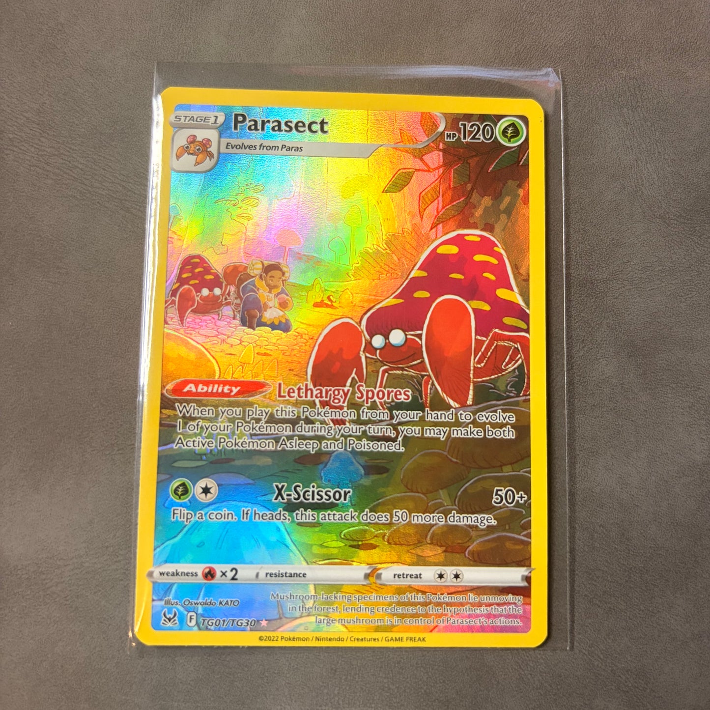 PARASECT TG01/TG30 – LOST ORIGIN – TRAINER GALLERY HOLO – POKÉMON TCG