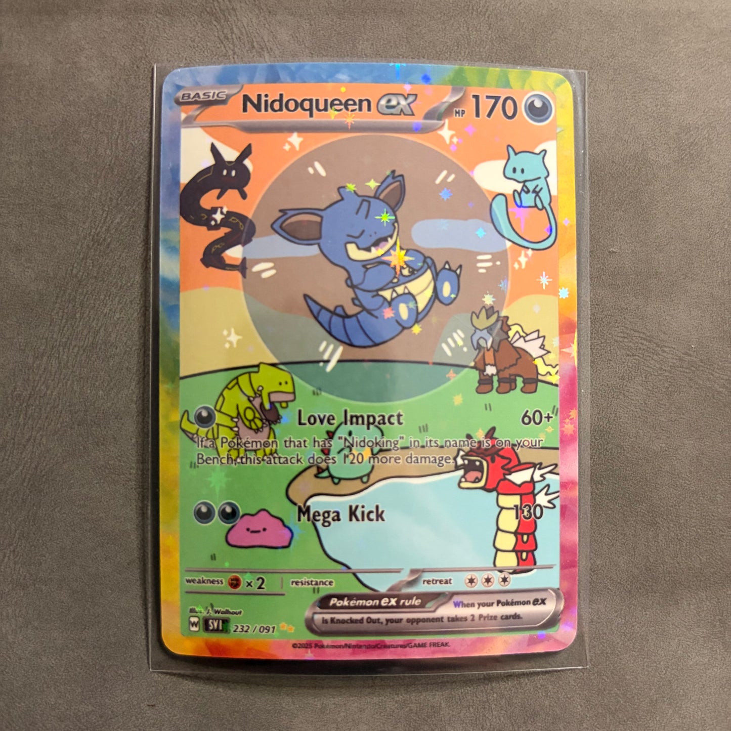 NIDOQUEEN EX BUBBLE HOLO CUSTOM FANART CARD NM