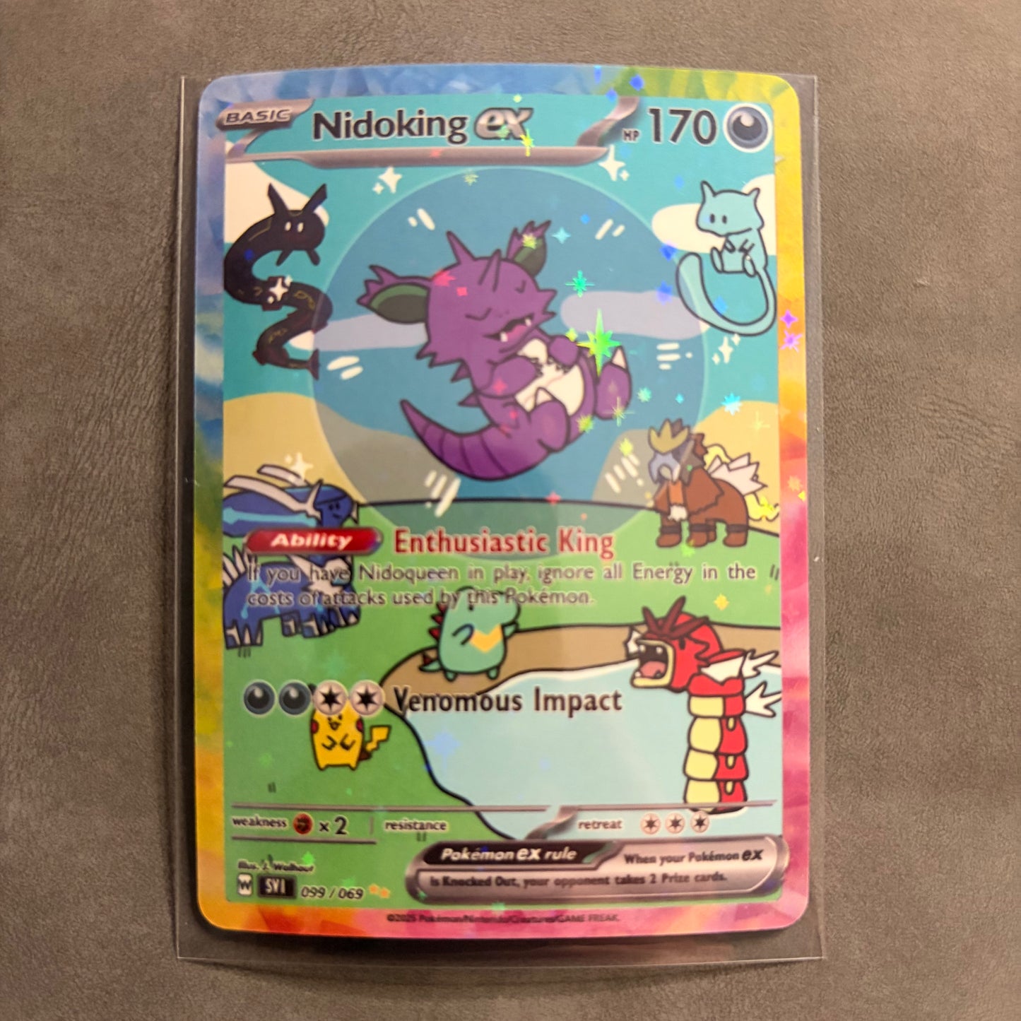 NIDOKING EX BUBBLE HOLO CUSTOM FANART CARD NM