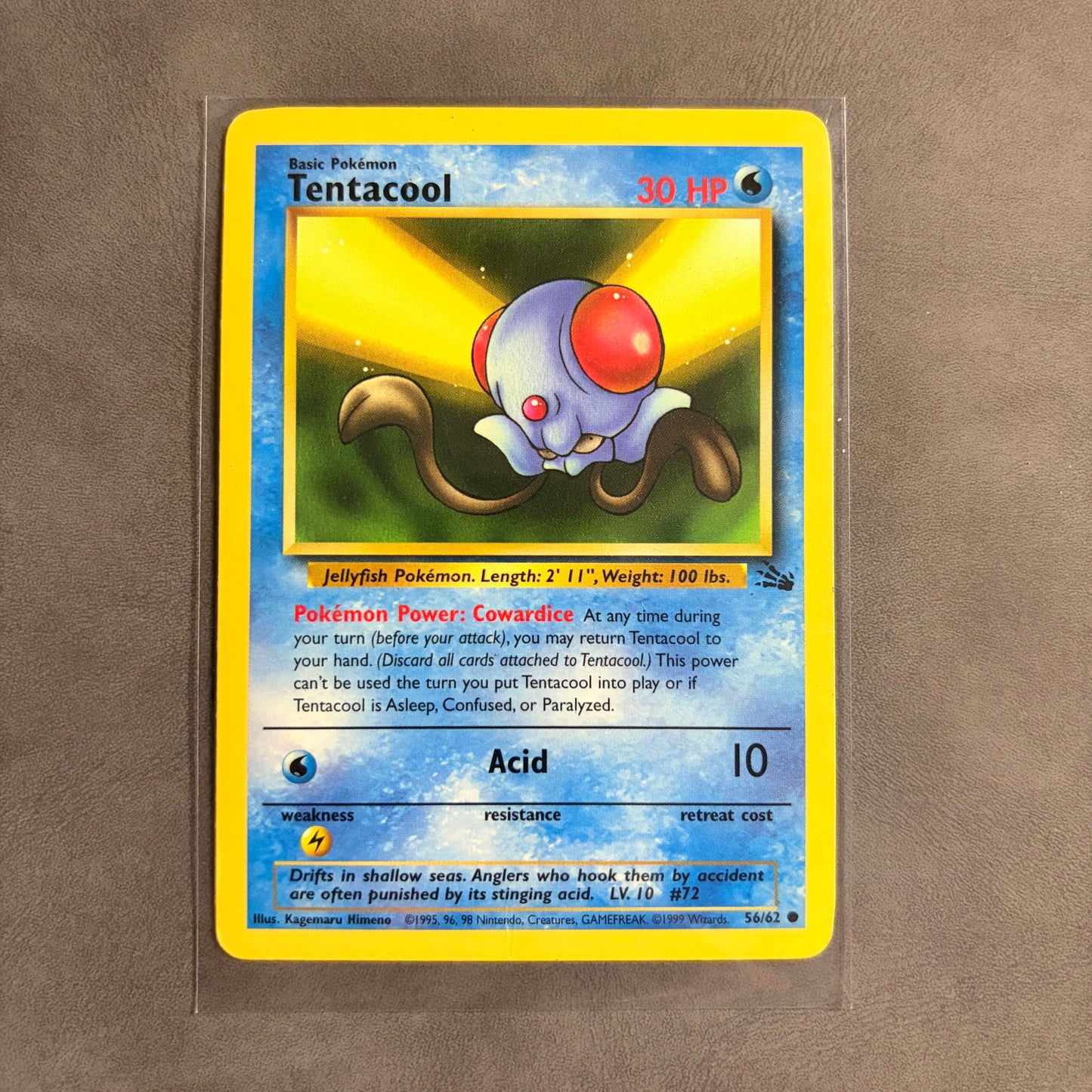 TENTACOOL 56/62 – FOSSIL UNLIMITED – 1999 NON-HOLO – NM / AC