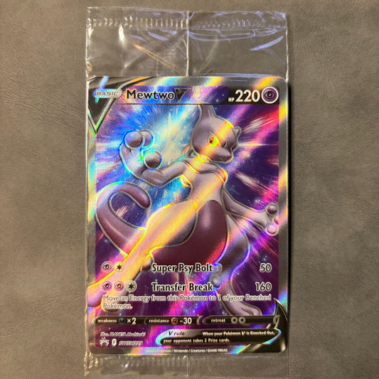 MEWTWO V SWSH229 – POKÉMON BLACK STAR PROMO – FULL ART HOLO – FACTORY SEALED