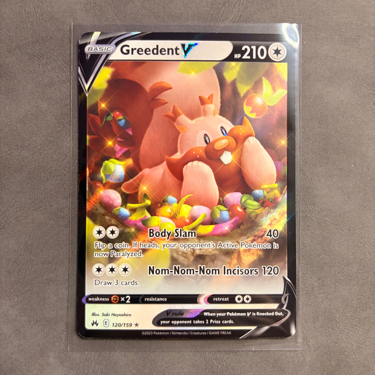 GREEDENT V 120/159 CROWN ZENITH ULTRA RARE HOLO NM