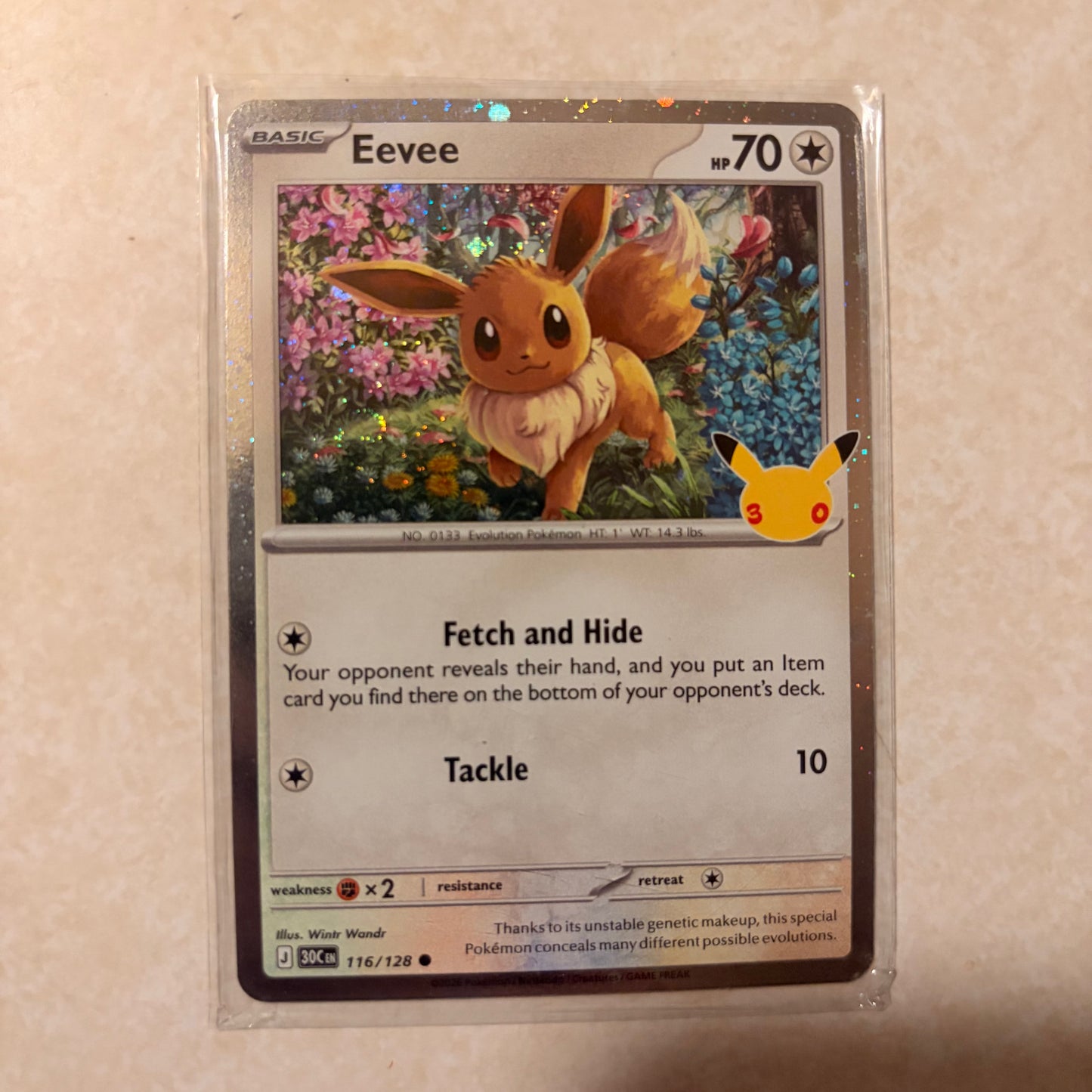 EEVEE 116/128 – 30TH CELEBRATION – ANNIVERSARY HOLO