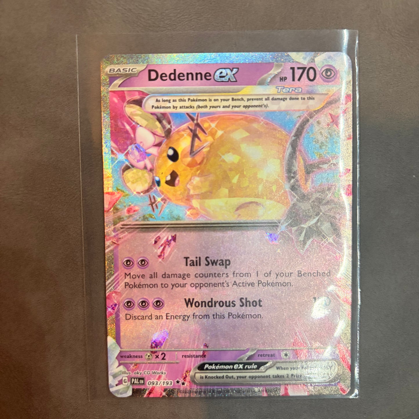 DEDENNE EX 093/193 – PALDEA EVOLVED TERA DOUBLE RARE HOLO