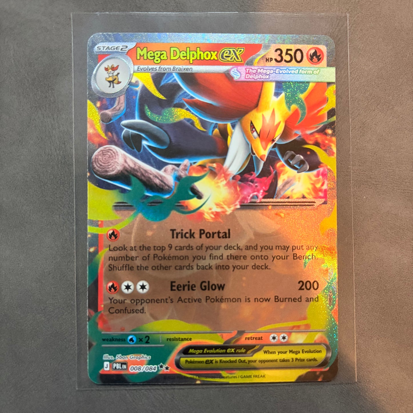 MEGA DELPHOX EX 008/084 - DOUBLE RARE - PITCH BLACK - POKÉMON TCG