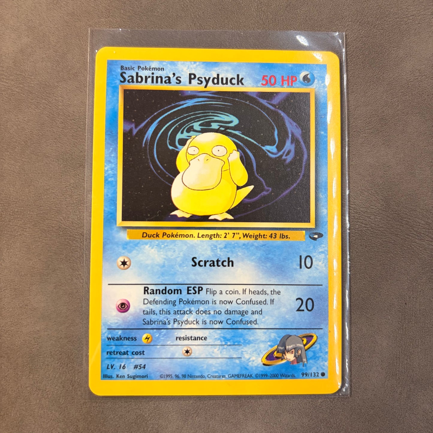 SABRINA’S PSYDUCK 99/132 – GYM CHALLENGE – UNLIMITED – VINTAGE POKÉMON / AC