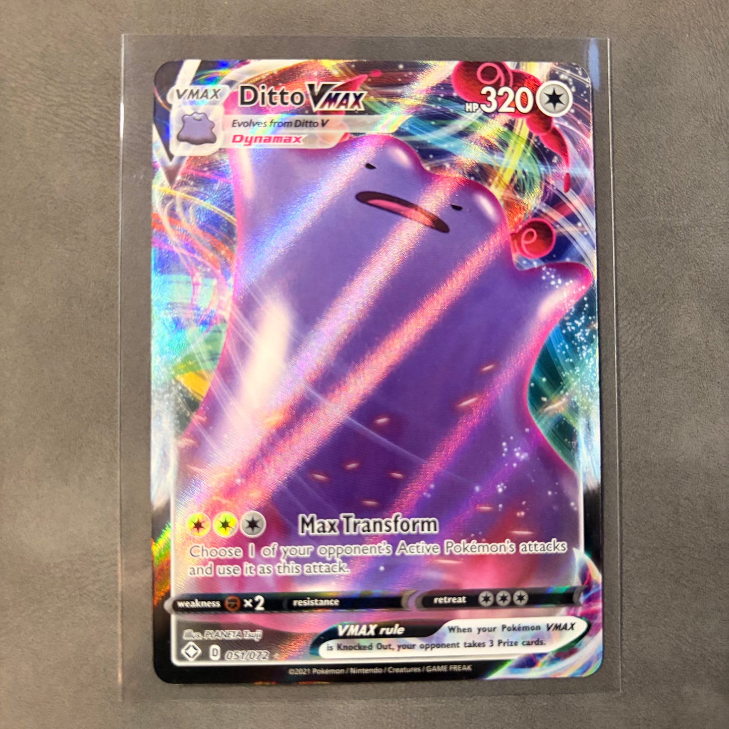 DITTO VMAX 051/072 – SHINING FATES ULTRA RARE HOLO POKÉMON CARD