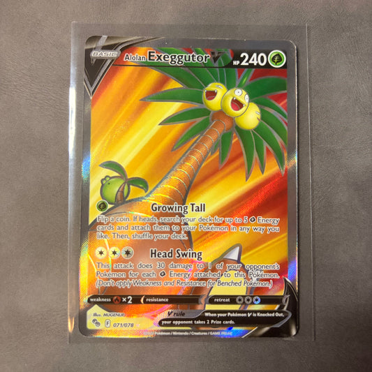 ALOLAN EXEGGUTOR V 071/078 – POKÉMON GO – ULTRA RARE HOLO – POKÉMON TCG