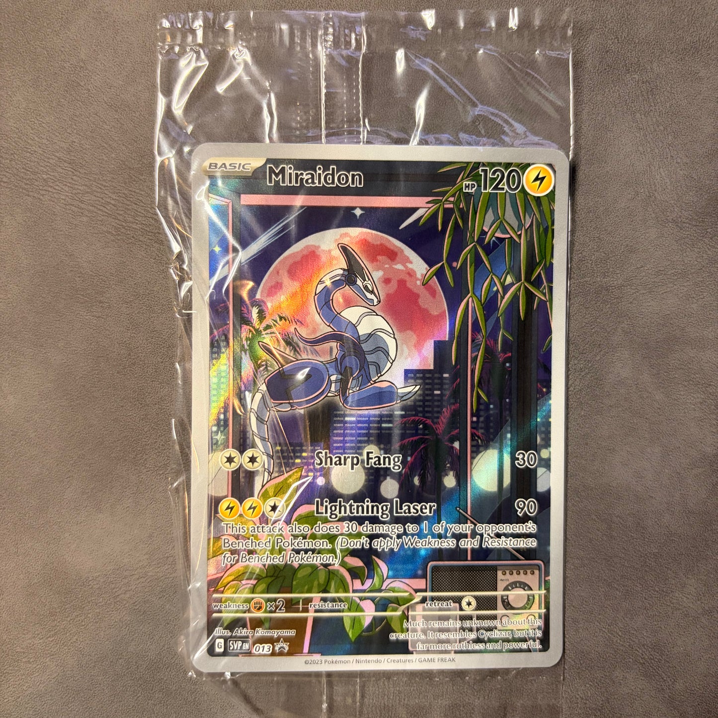 MIRAIDON 013 – SCARLET & VIOLET BLACK STAR PROMO – FULL ART HOLO – FACTORY SEALED