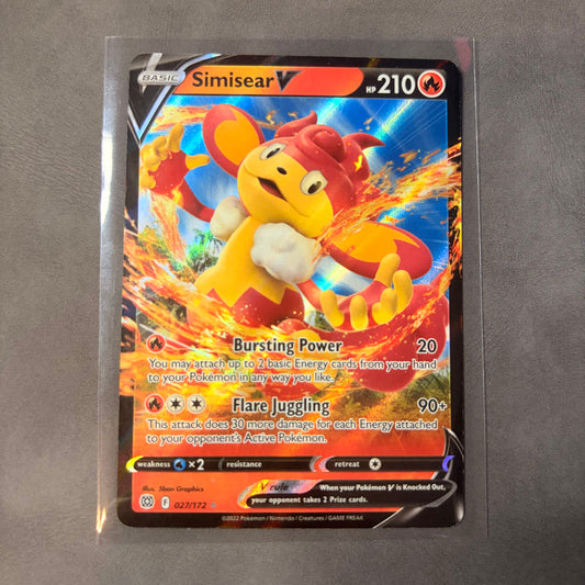 SIMISEAR V 027/172 – BRILLIANT STARS – ULTRA RARE HOLO – POKÉMON TCG