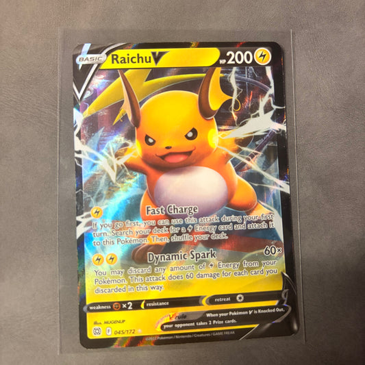 RAICHU V 045/172 – BRILLIANT STARS – ULTRA RARE HOLO – POKÉMON TCG