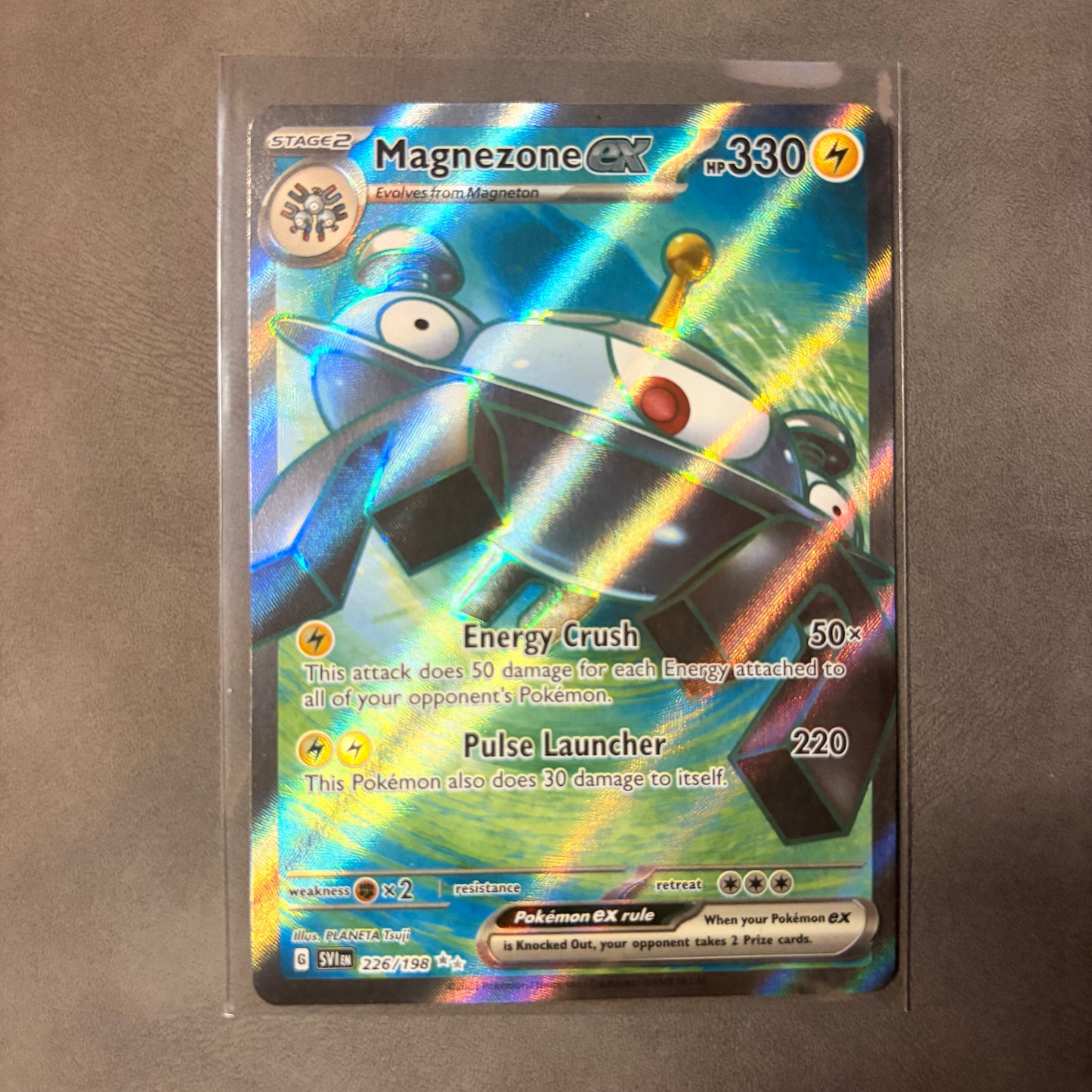 MAGNEZONE EX 226/198 – SCARLET & VIOLET – FULL ART ULTRA RARE POKEMON CARD