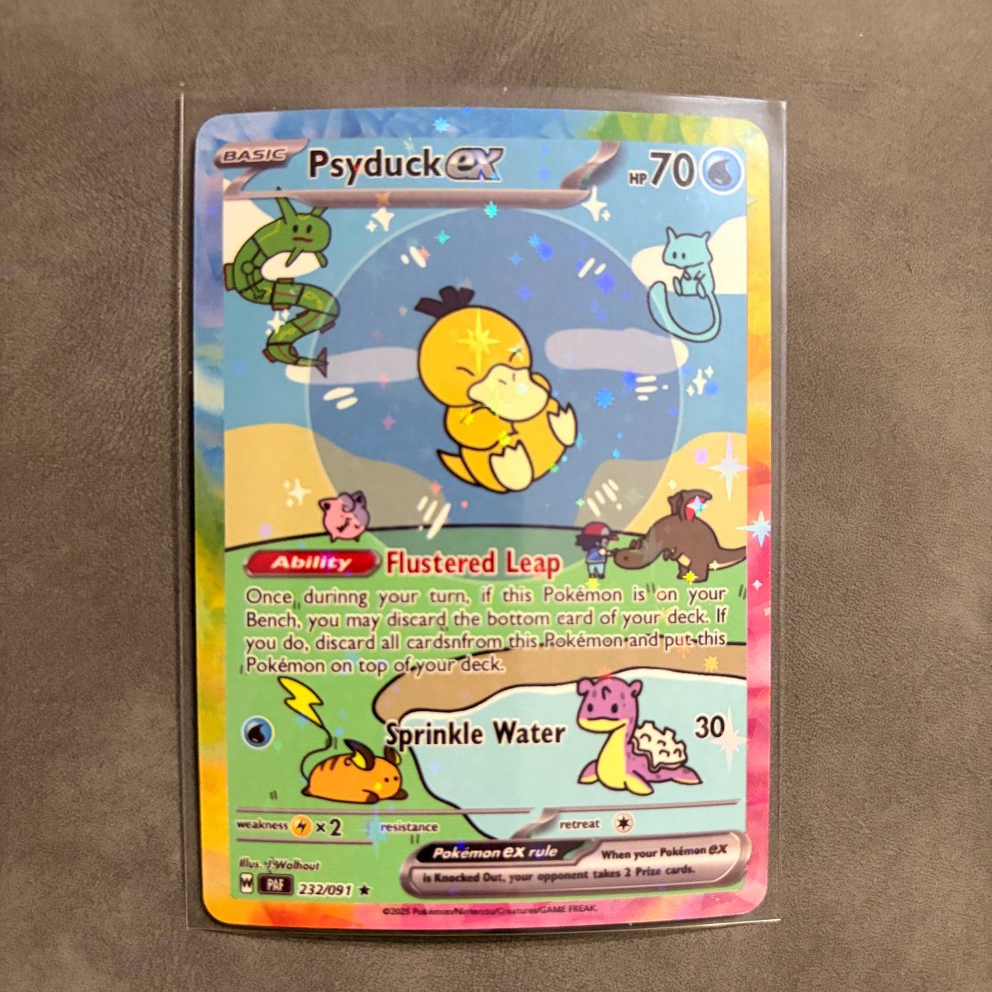 PSYDUCK EX BUBBLE CUSTOM FANART HOLO CARD – UNOFFICIAL – NM
