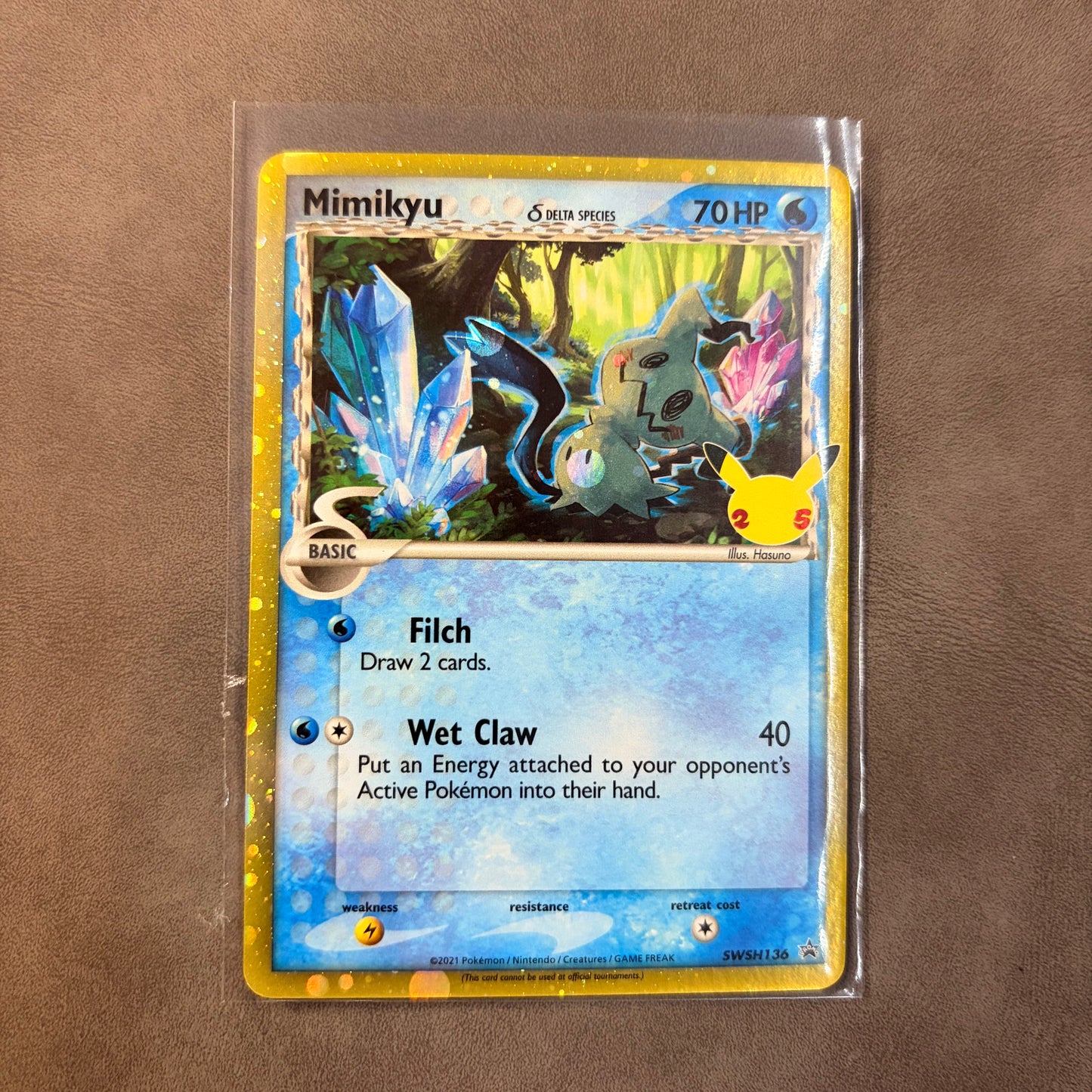 MIMIKYU DELTA SPECIES SWSH136 HOLO PROMO – CELEBRATIONS 25TH ANNIVERSARY