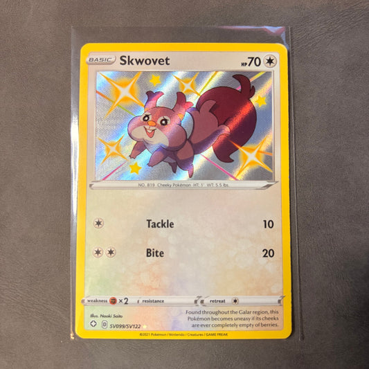 SKWOVET SV099/SV122 – SHINING FATES – SHINY RARE HOLO POKEMON CARD