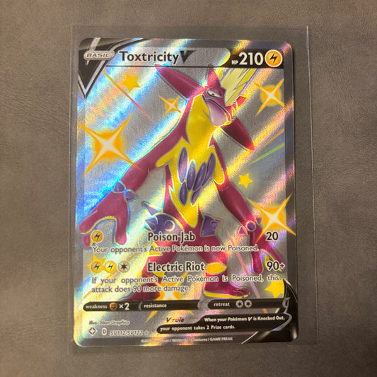 TOXTRICITY V SV112/SV122 – SHINING FATES – SHINY FULL ART POKEMON CARD