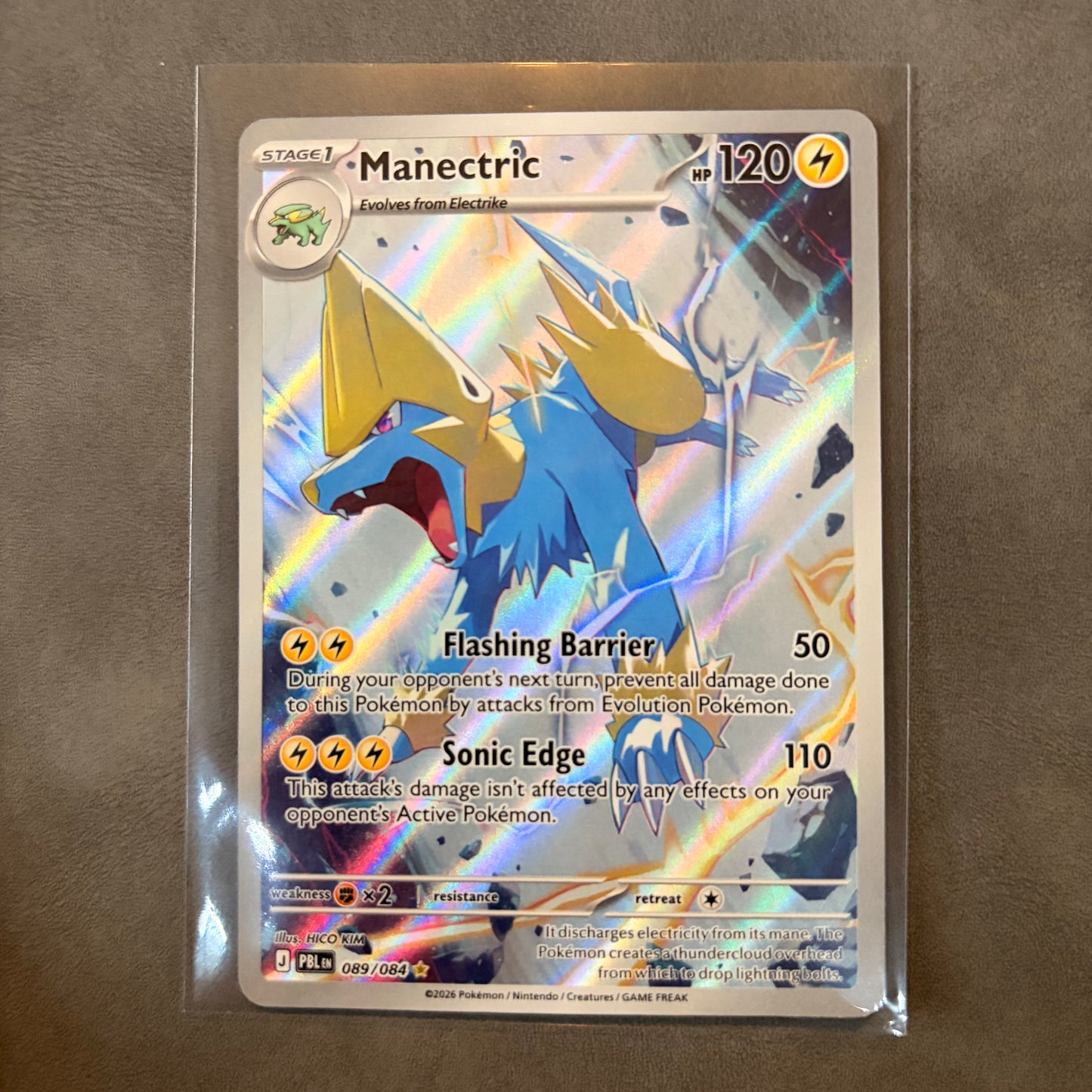 MANECTRIC 089/084 – PERFECT ORDER – ILLUSTRATION RARE FULL ART HOLO