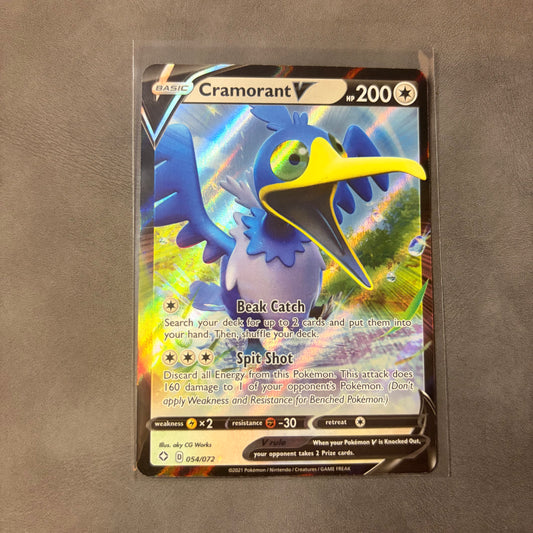 CRAMORANT V 054/072 – SHINING FATES – ULTRA RARE HOLO POKÉMON CARD