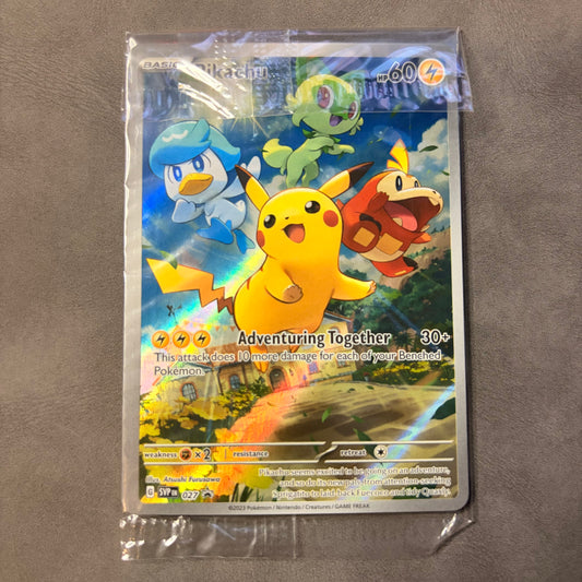 PIKACHU SVP 027 – PALDEA EVOLVED BLACK STAR FULL ART HOLO PROMO – SEALED