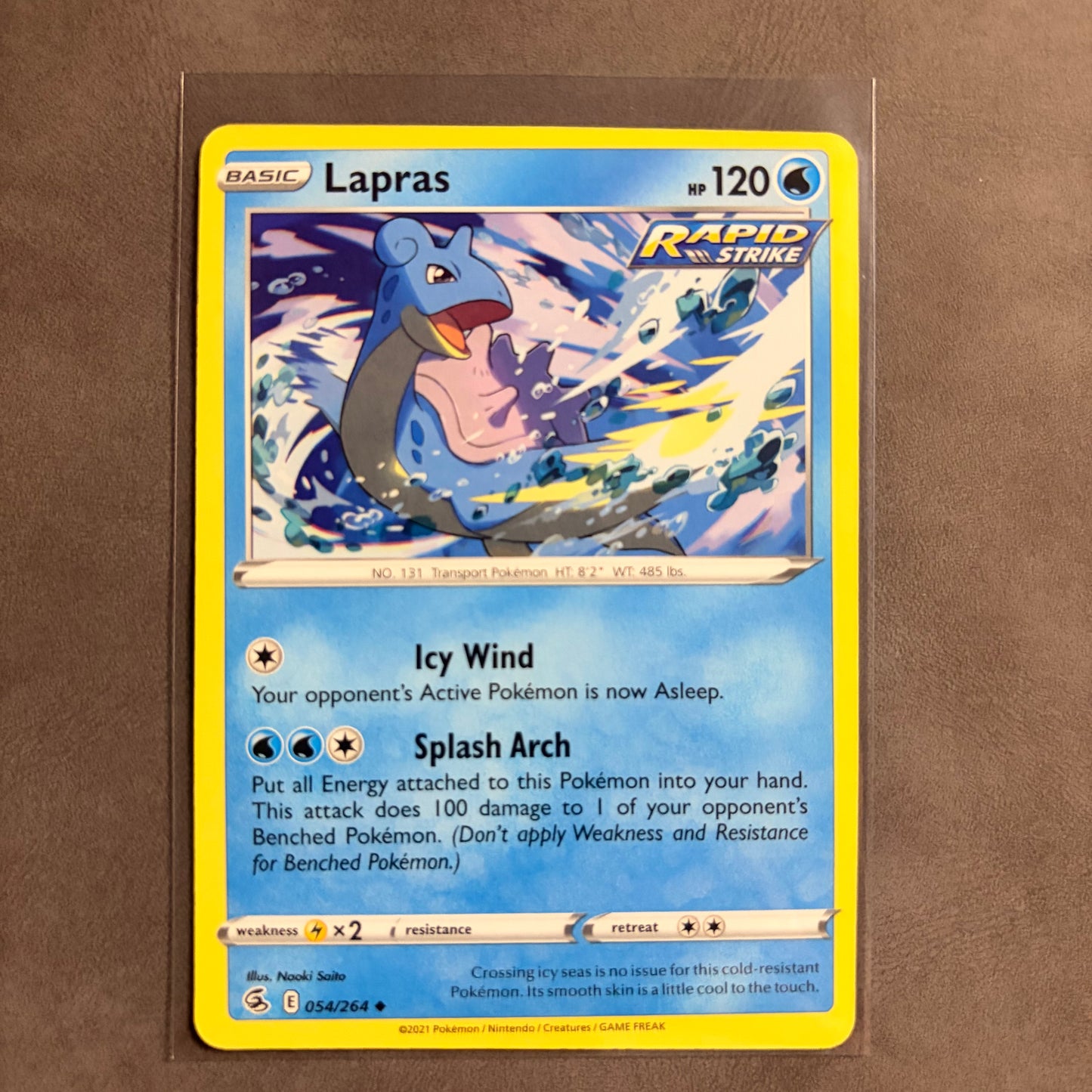LAPRAS 054/264 – FUSION STRIKE – RAPID STRIKE NON-HOLO – NM / AC