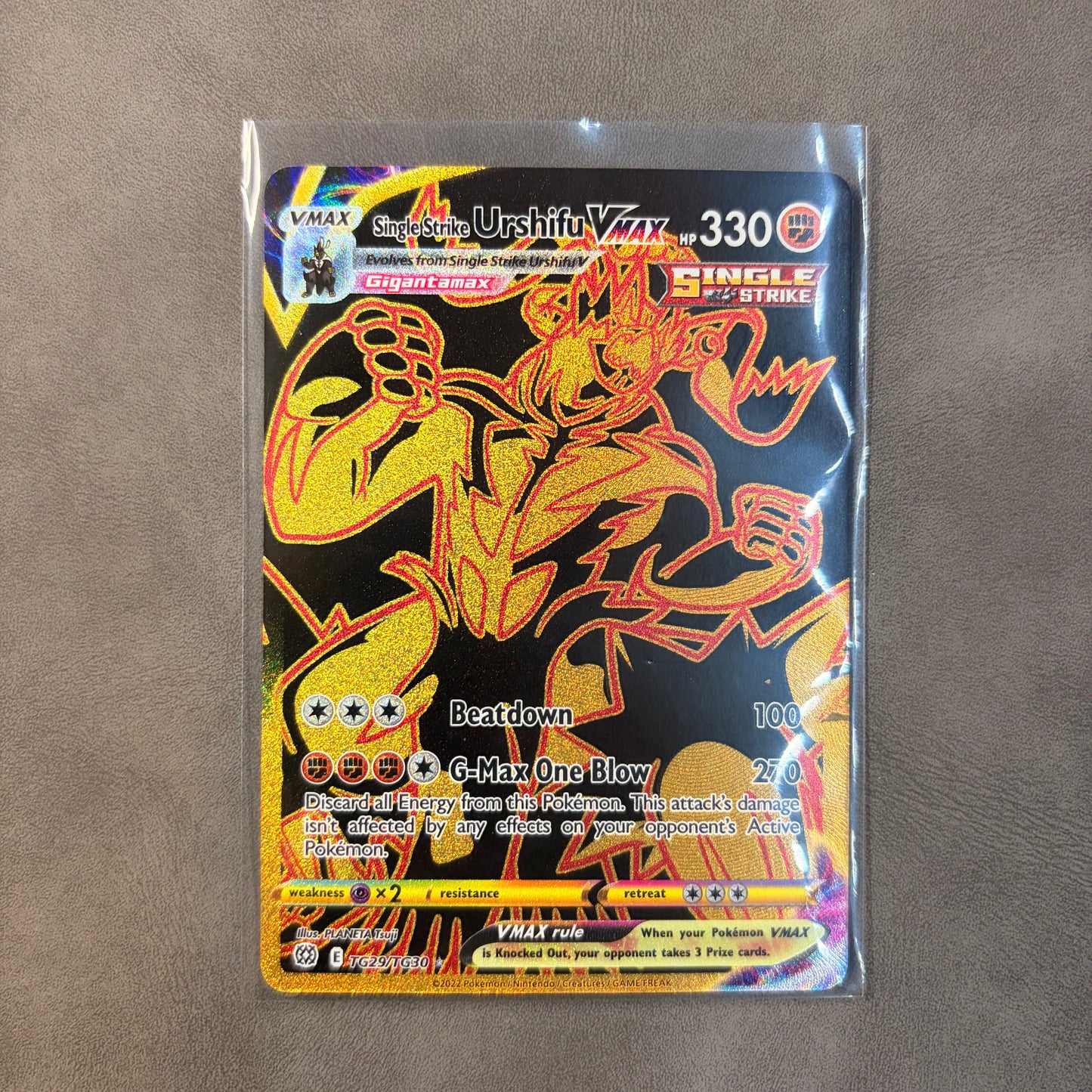 SINGLE STRIKE URSHIFU VMAX TG29/TG30 GOLD HOLO – BRILLIANT STARS