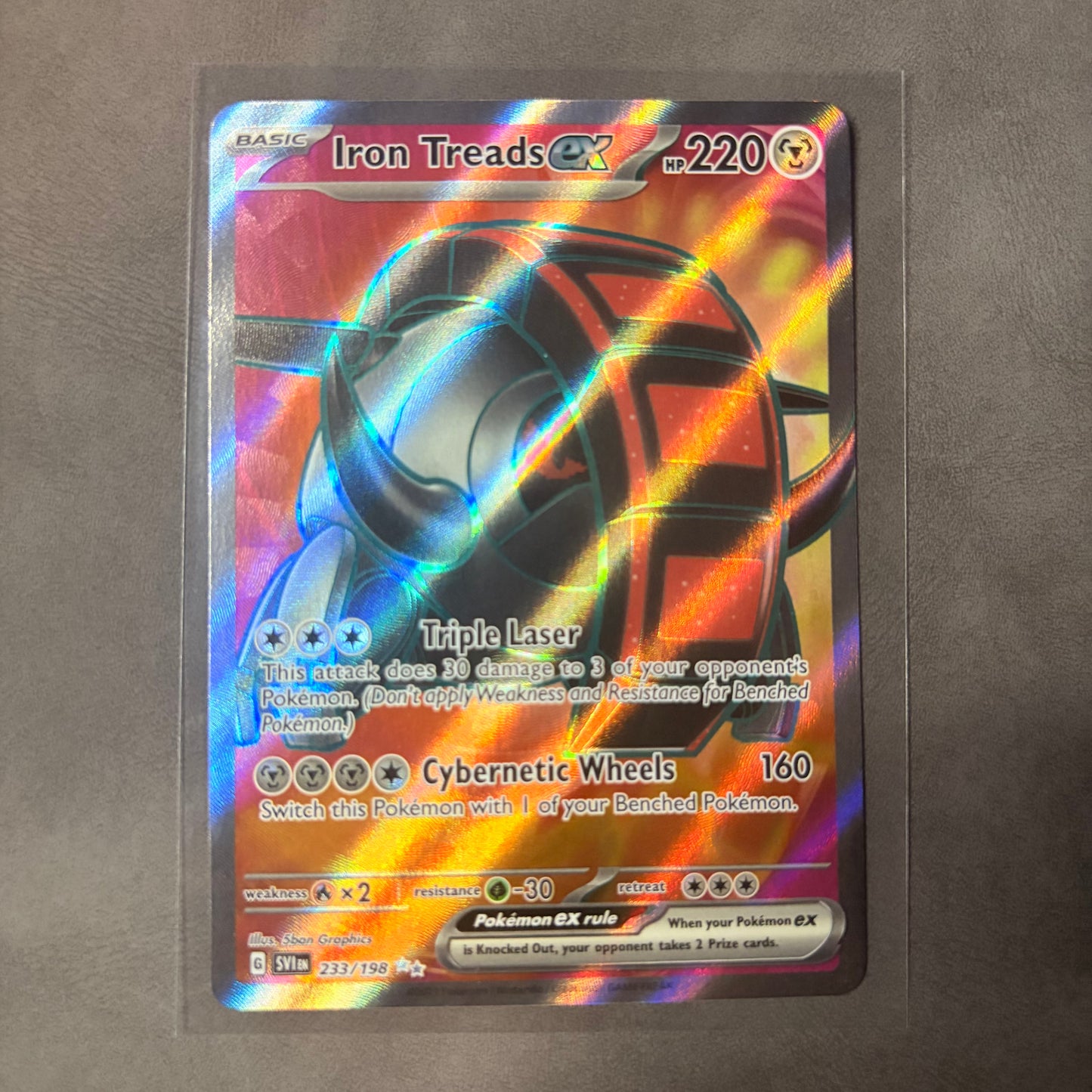 IRON TREADS EX 233/198 – SCARLET & VIOLET – FULL ART ULTRA RARE – POKÉMON TCG