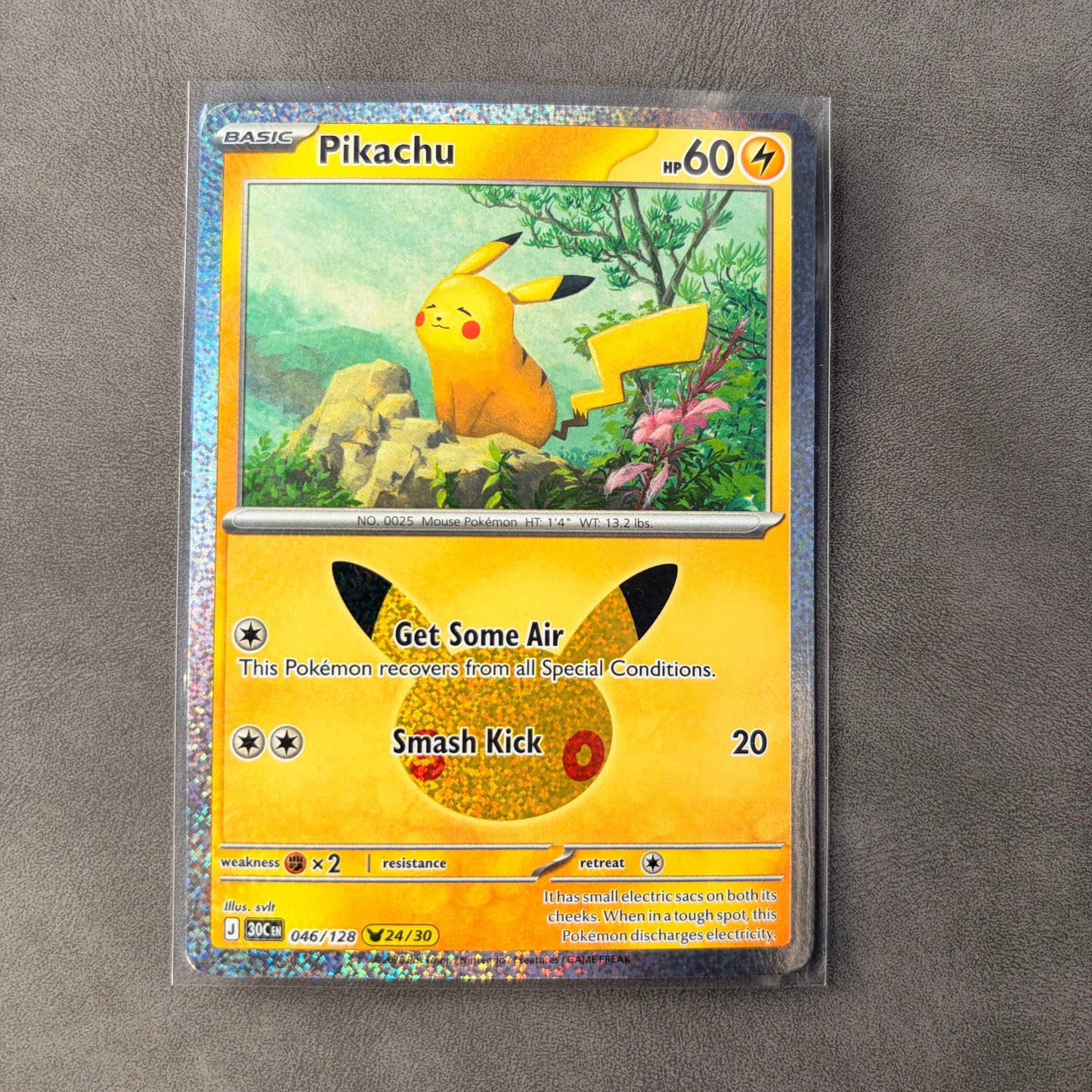 PIKACHU 046/128 HOLO – 30TH CELEBRATION – 24/30 – NM