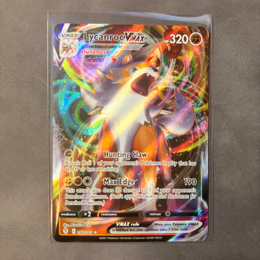 LYCANROC VMAX 092/203 – EVOLVING SKIES – ULTRA RARE HOLO POKÉMON CARD