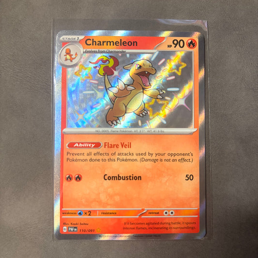 CHARMELEON 110/091 – PALDEAN FATES – SHINY RARE HOLO – POKÉMON TCG
