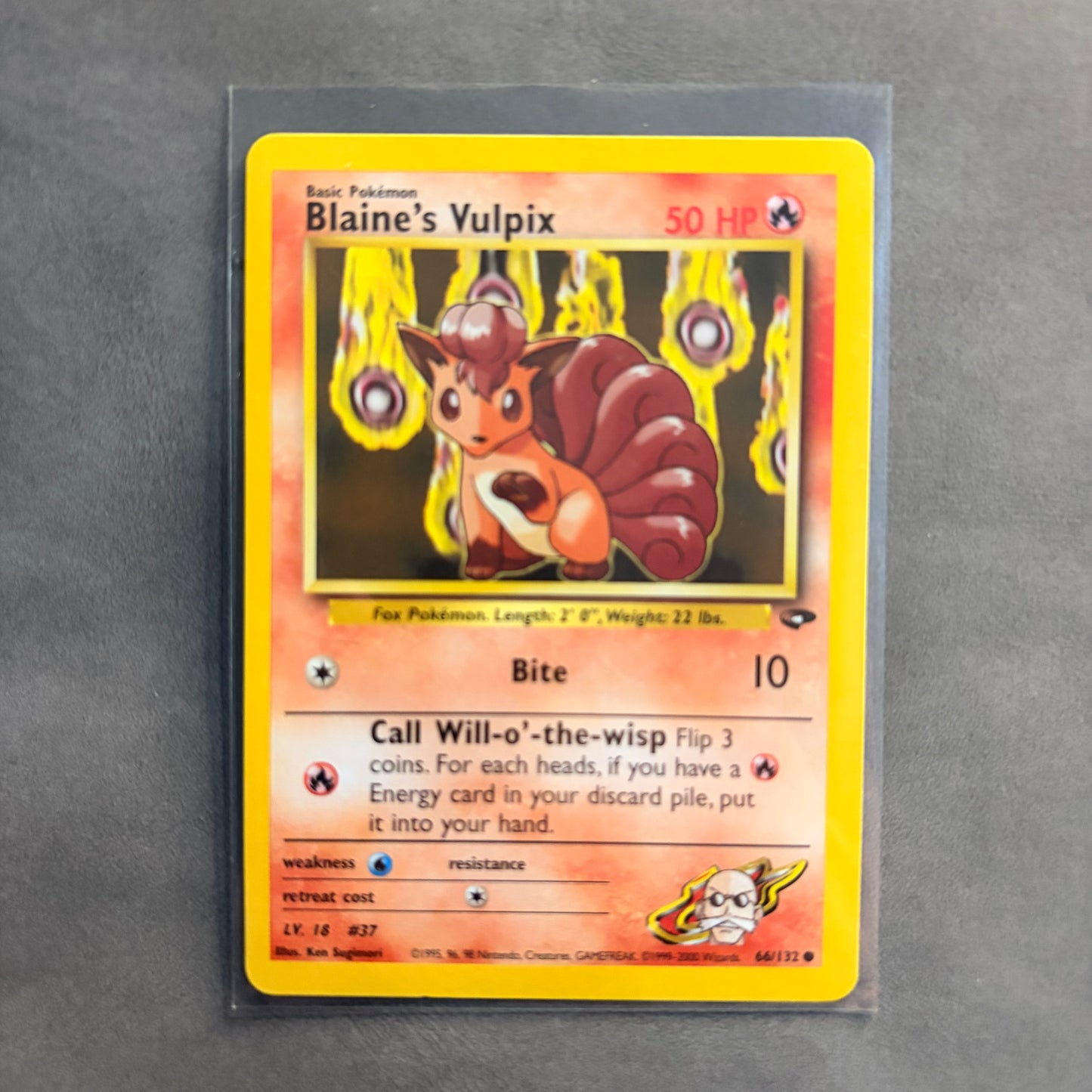 BLAINE’S VULPIX 66/132 GYM CHALLENGE UNLIMITED NON-HOLO NM