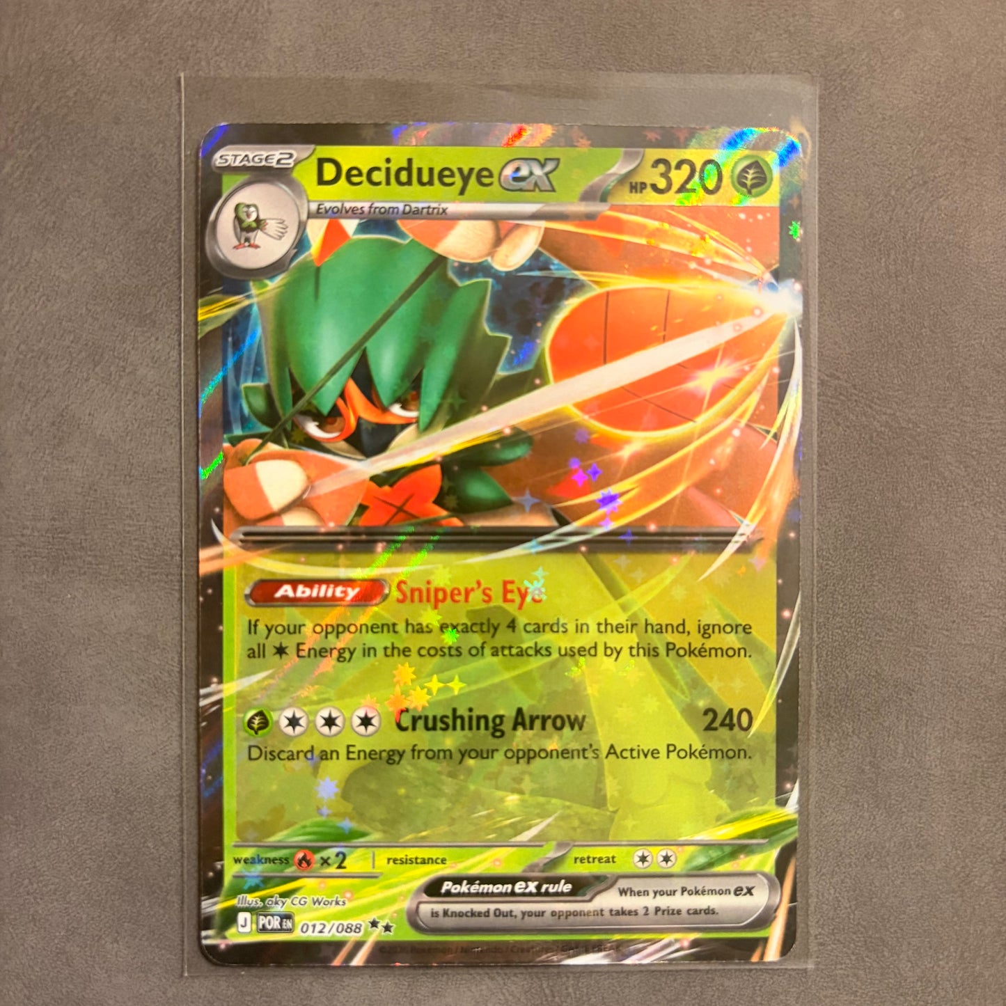 DECIDUEYE EX 012/088 HOLO – PERFECT ORDER – POKÉMON CARD