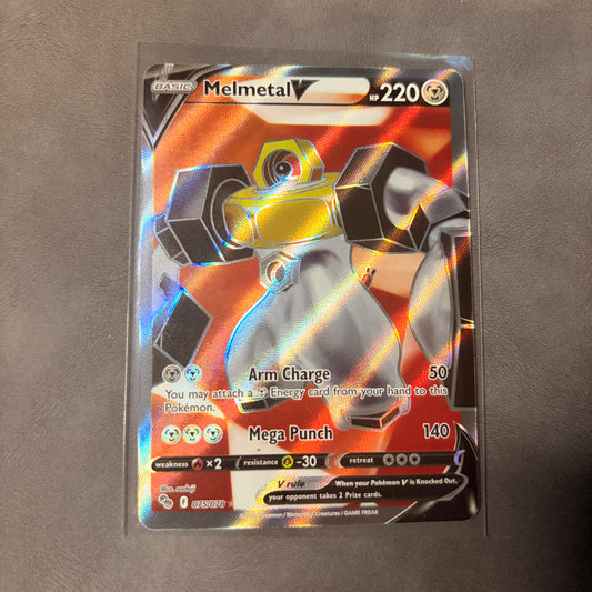 MELMETAL V 075/078 – POKEMON GO – FULL ART ULTRA RARE POKEMON CARD