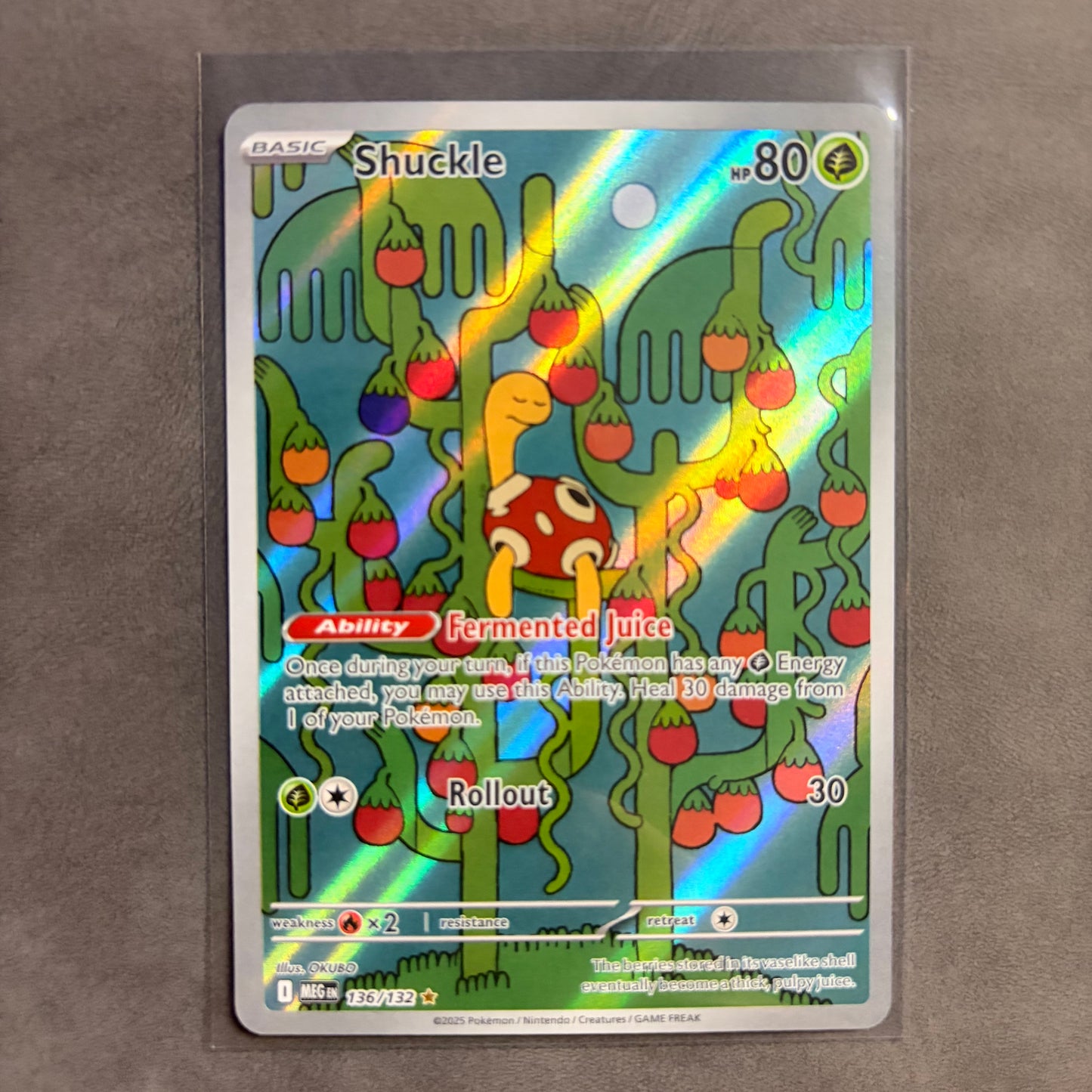 SHUCKLE 136/132 MEGA EVOLUTION ILLUSTRATION RARE HOLO NM