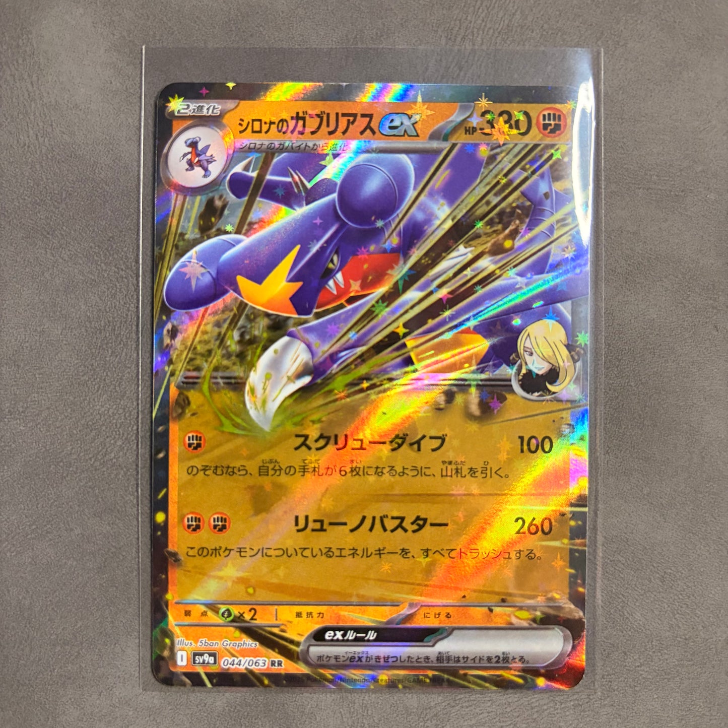 CYNTHIA’S GARCHOMP EX 044/063 RR HEAT WAVE ARENA JAPANESE HOLO NM